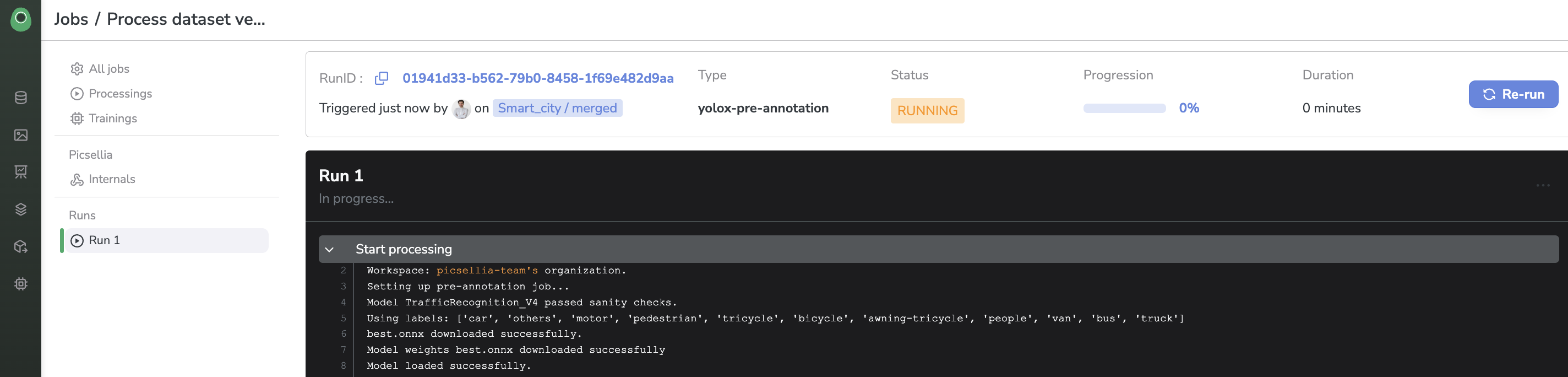 Jobn logs and status