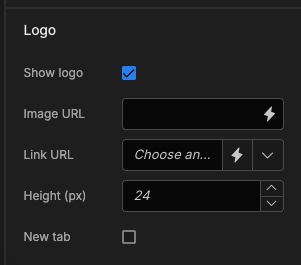 Default logo settings
