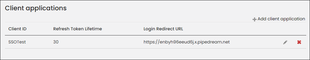 Adding a client application