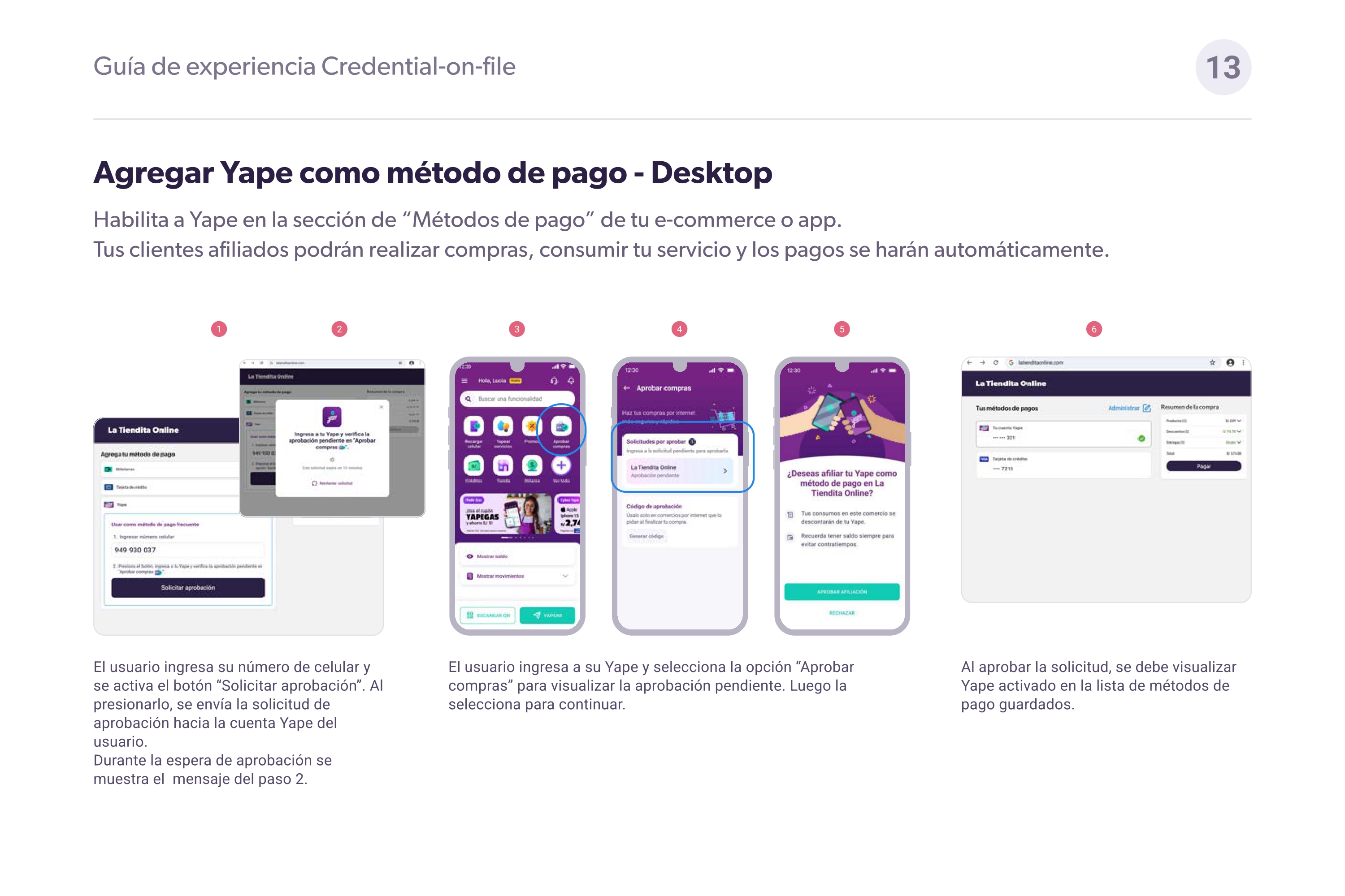 Guía visual - Yape en 2 columnas