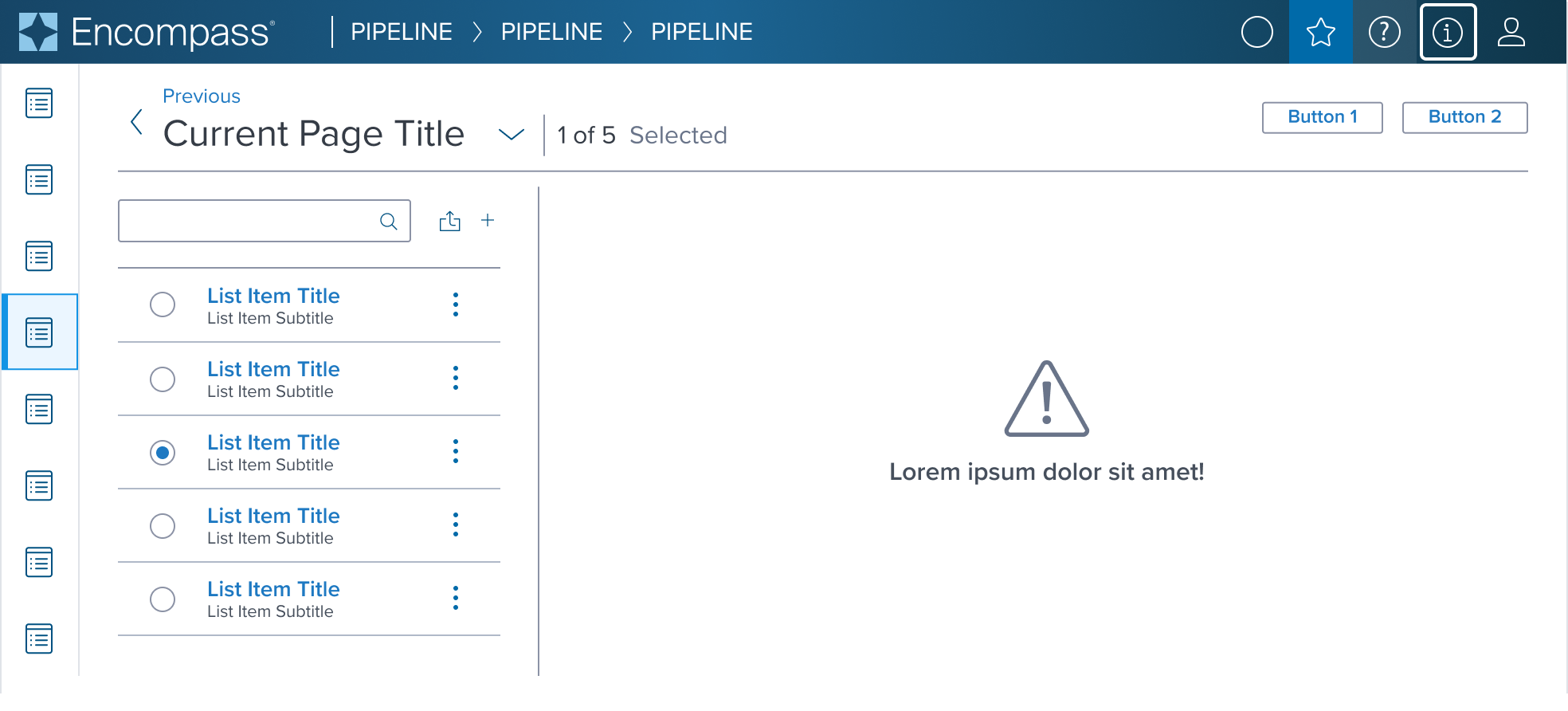 multiple action card within context