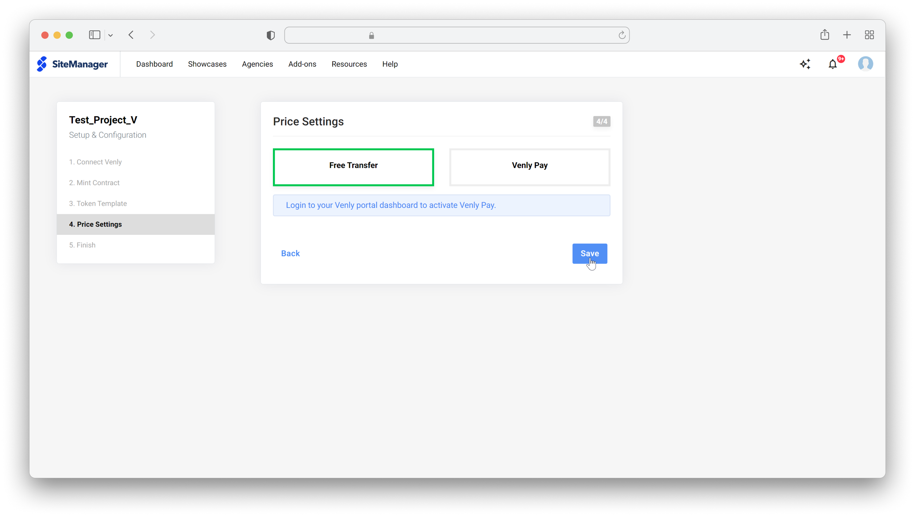 Configure NFT payment options