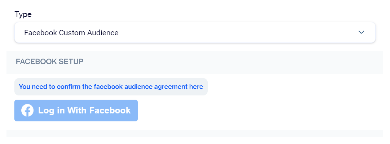Setup a Facebook Custom Audience