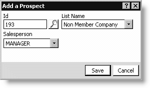 From Exposition, select Manage prospect lists, select an exposition, click Load Prospect List, and click Add New Prospect