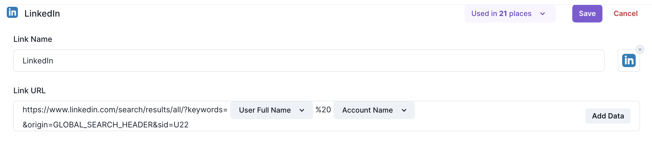 Regular LinkedIn Search Link