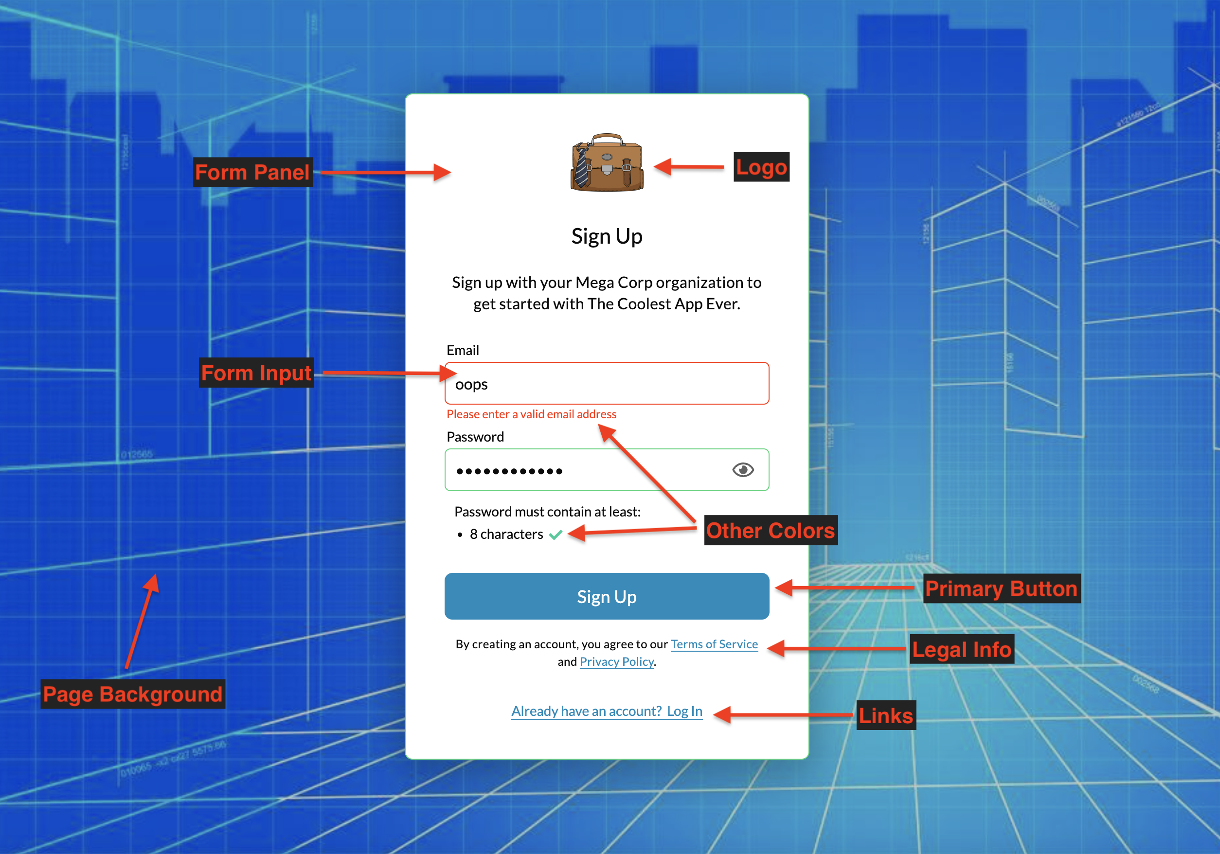 Hosted Page Branding Components