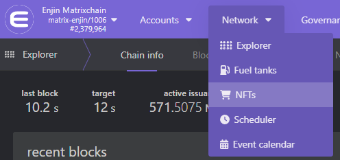 Custom explorer pages are available to view collections and tokens. It's located at <https://console.enjin.io/> and Multi Tokens page is located in Network tab → NFTs.