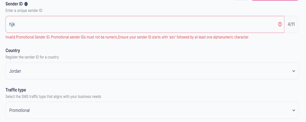 Figure 90: A message under the "Sender ID".