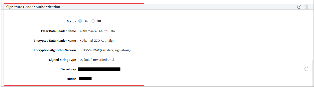 Signature Header Authentication.