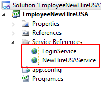 Created service reference