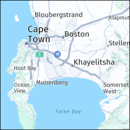 Tile of an area around Cape Town
