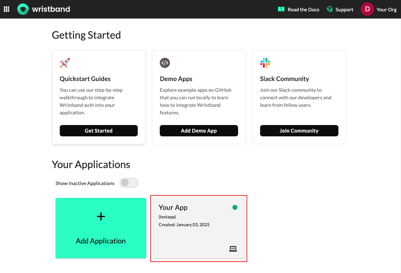 Select application