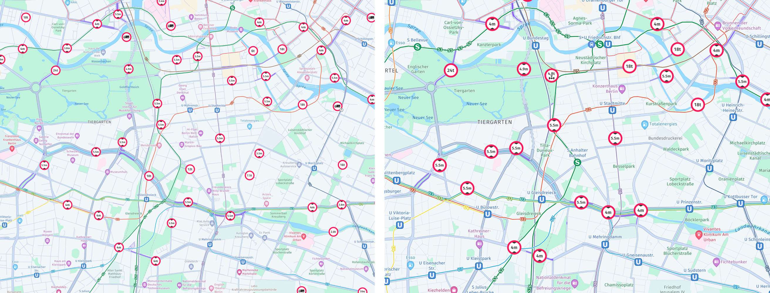 Screenshots: Predefined Labels Scale Factor (1 -> 1.5).