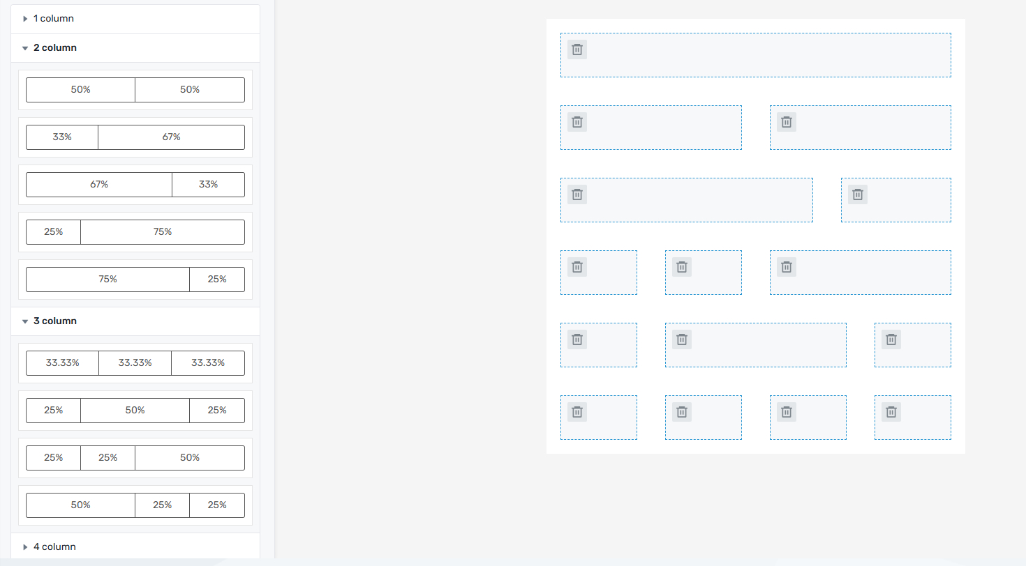 layout - rows