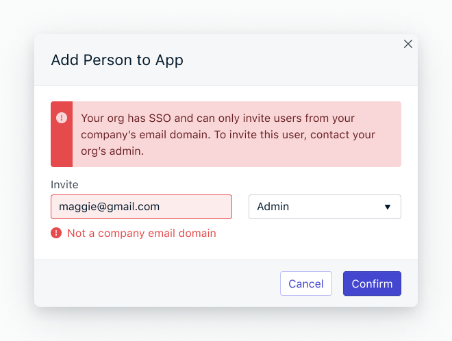 Image showing how to invite an email to the app