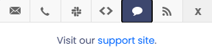 Screenshot of the CommPeak support option