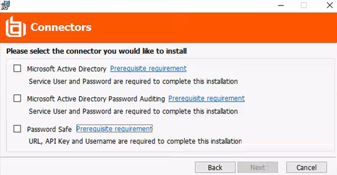 Options when installing the Insights collector