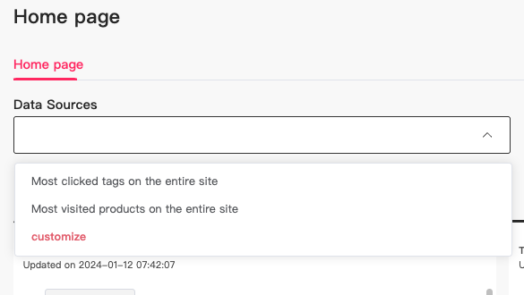 select data source