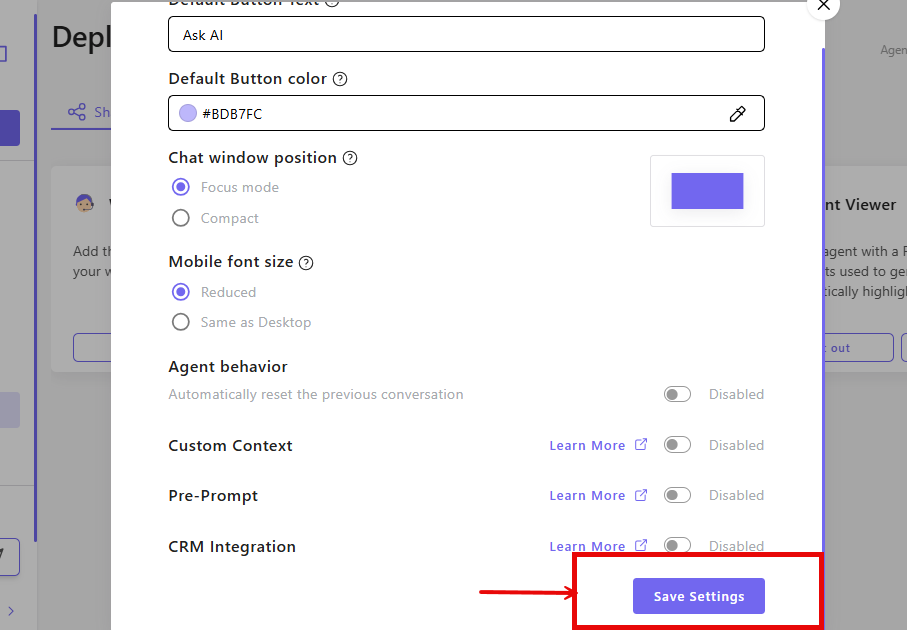 Step 6 - Save settings