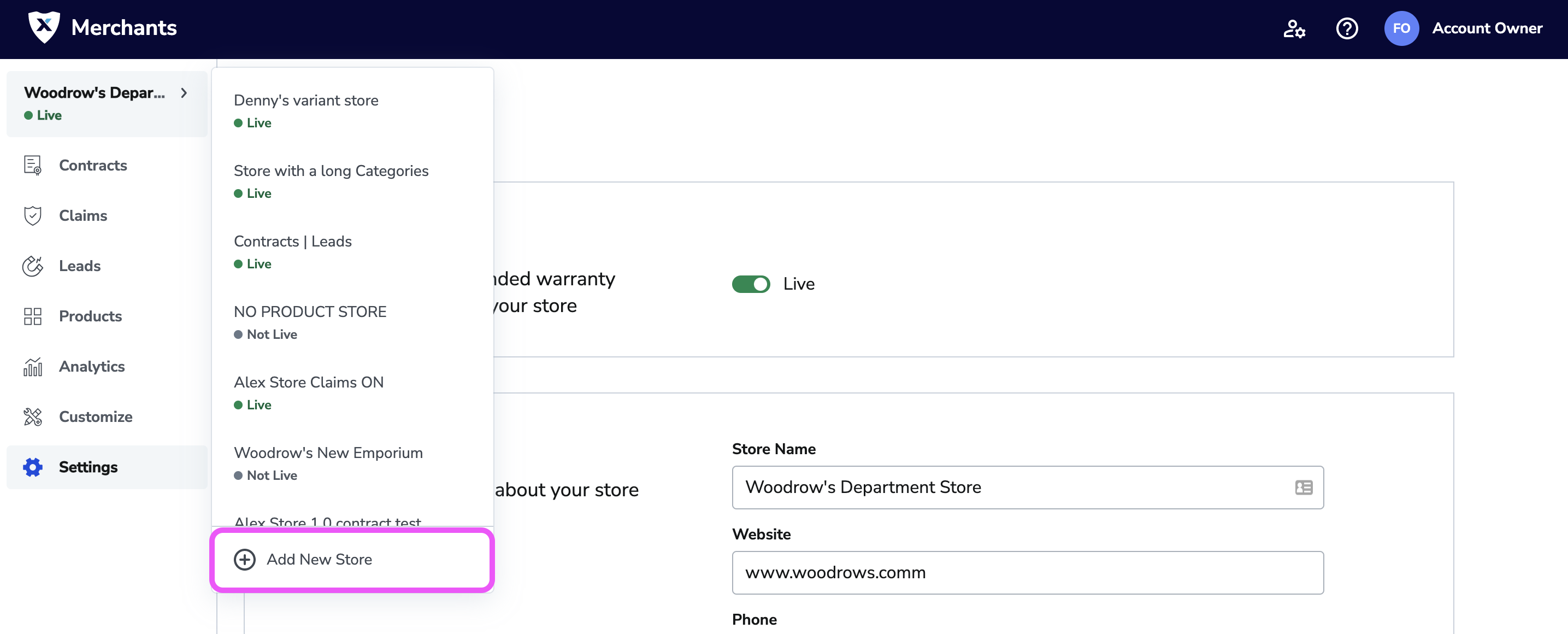 Manage Your Store