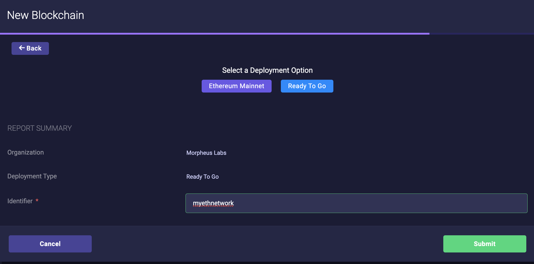 Input the access node name