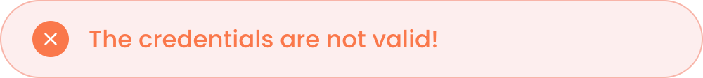 The credentials are not valid