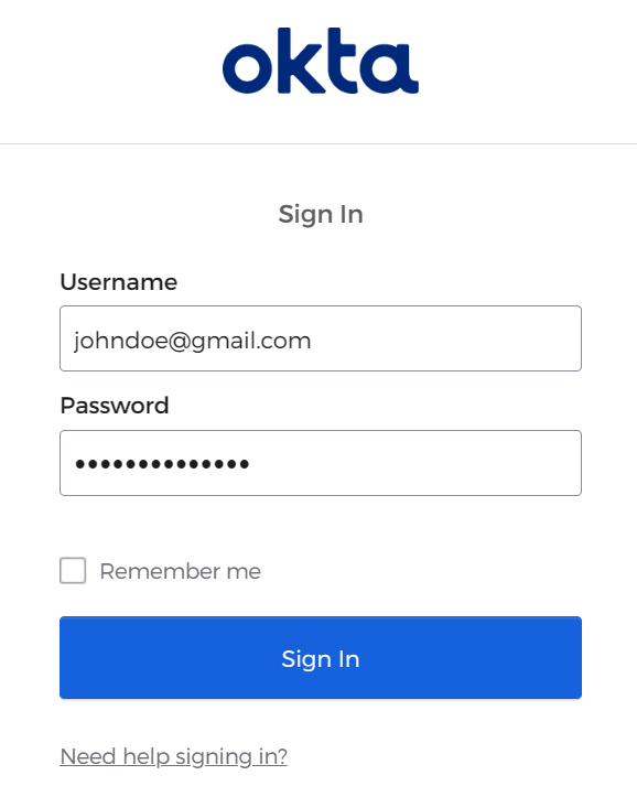 okta login