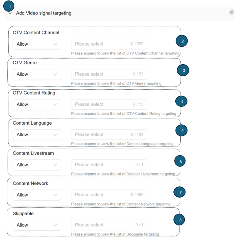 **Add Video Signal Targeting**