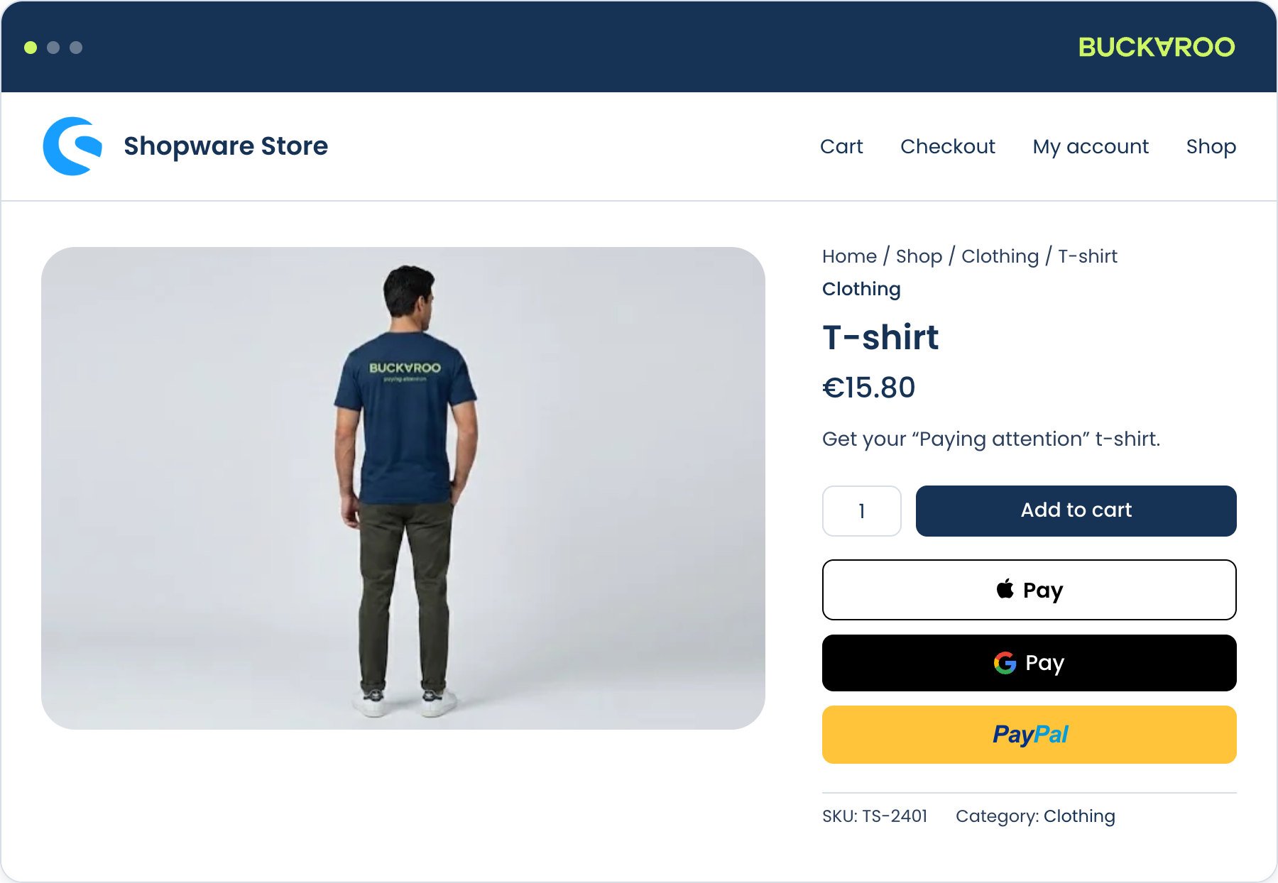 Shopware 6 Express payment buttons