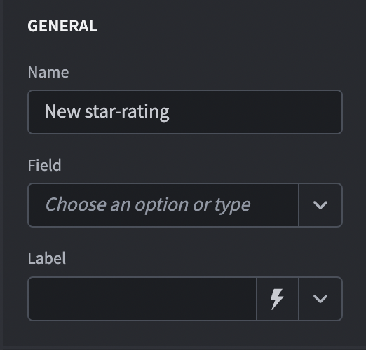 the new settings for our component now show up in the builder
