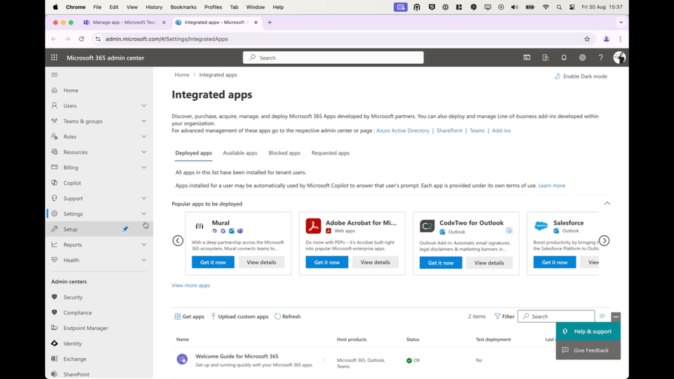 Deploy Starmind as integrated app to testing user-group