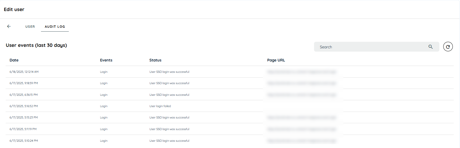Login Events Using SSO