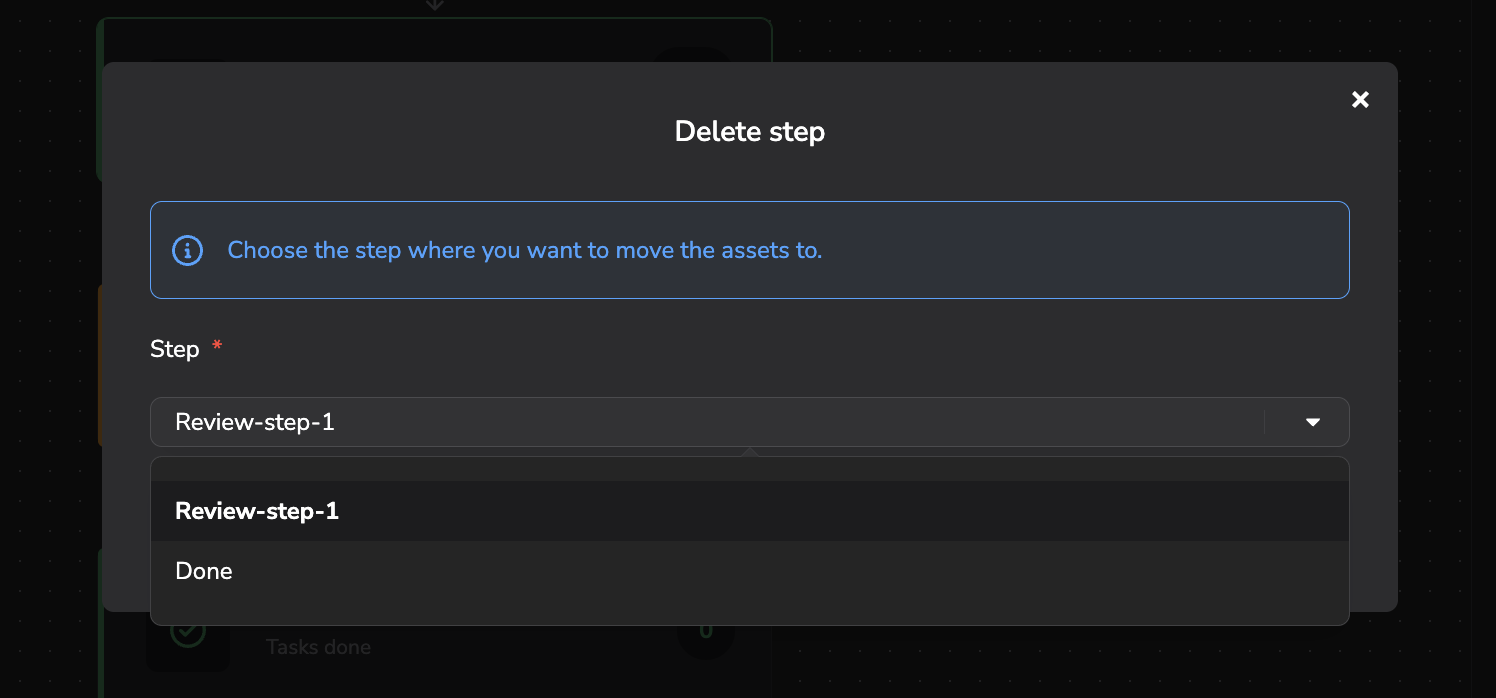 Task management of a to-be-deleted Step