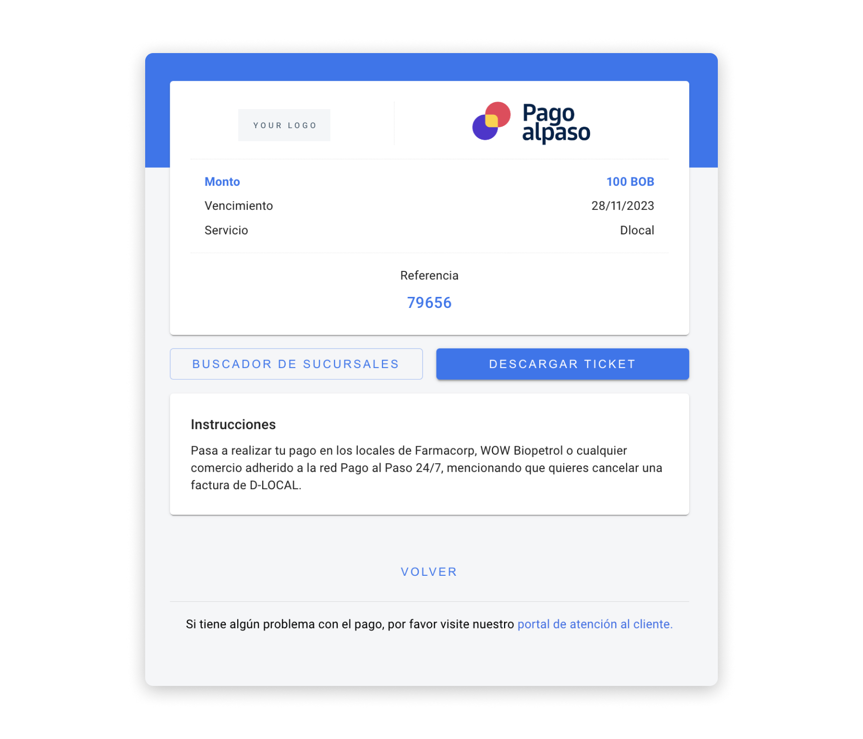 Bank Transfer UI built with the information in the example above.