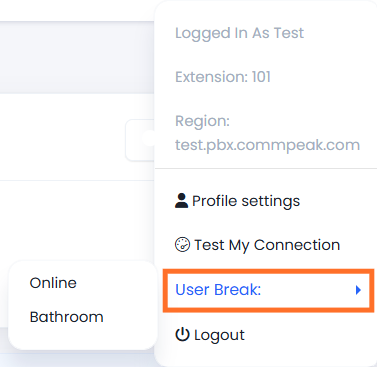 Changing the User's break type