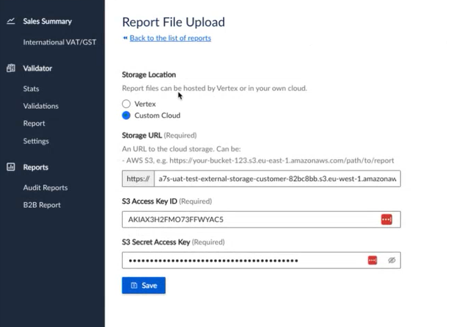 Report File Upload UI