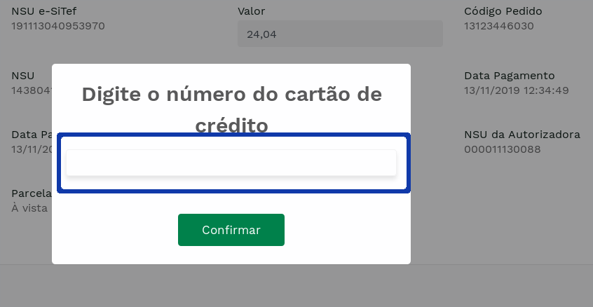 "Card number on transaction cancellation." -no-filter