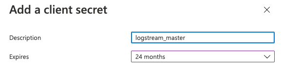 azure-ad-client-secret.png Adding a client secret