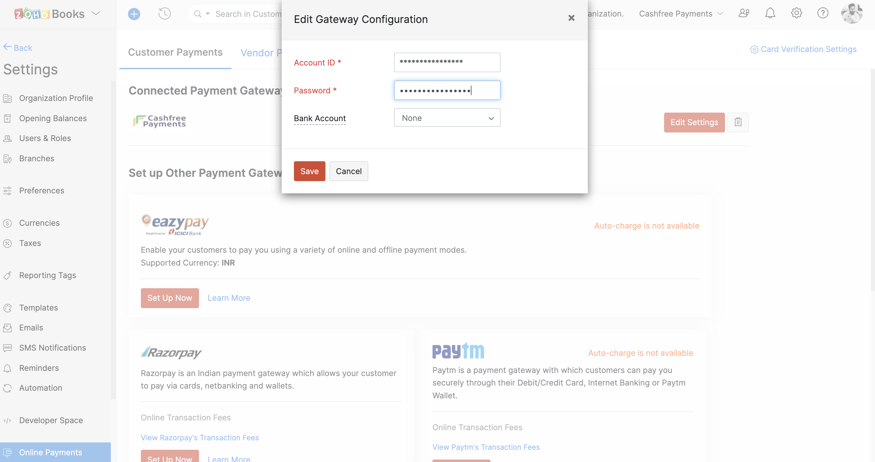 Payment Gateway Configuration