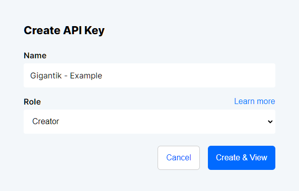 An Example API Key