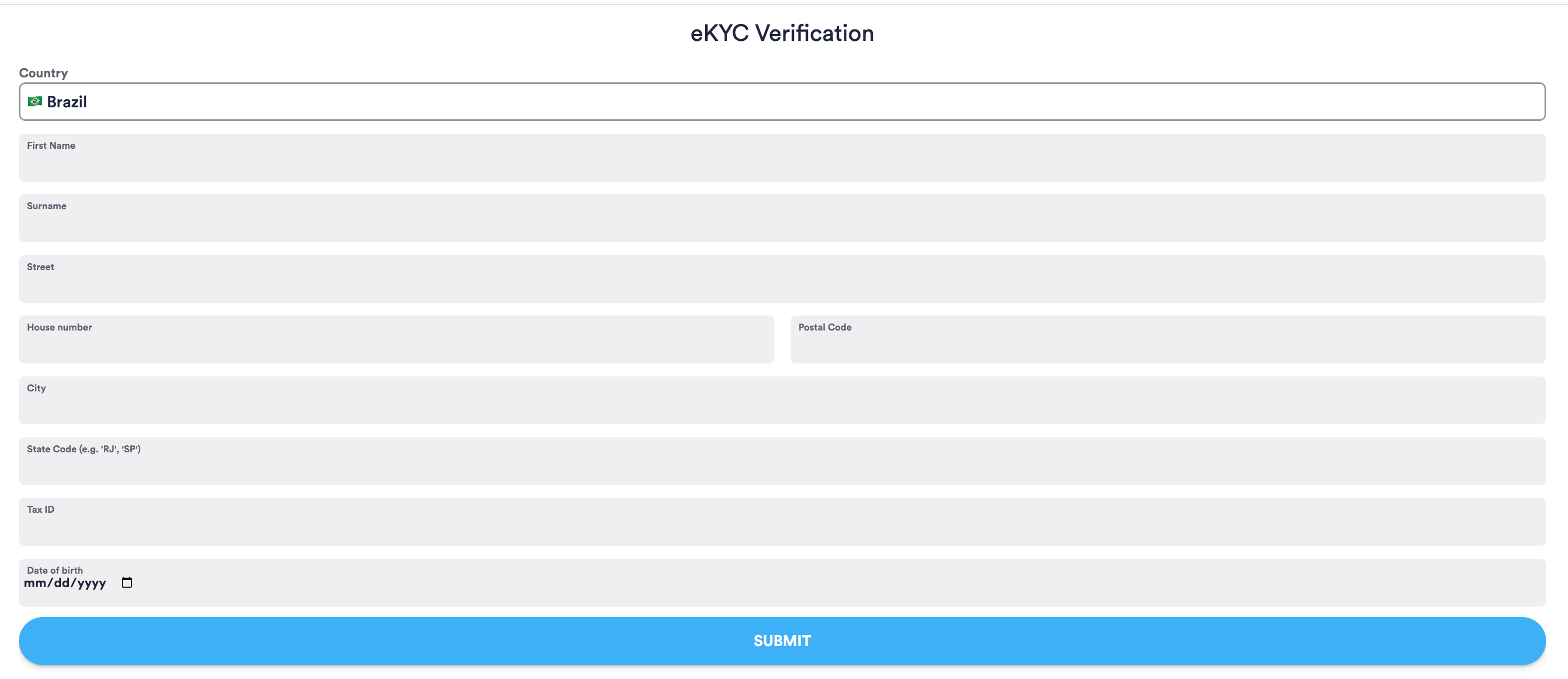 eKYB module configuration