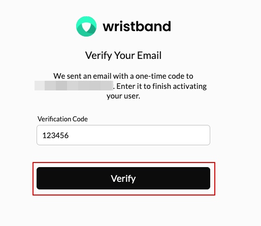 Verification code page