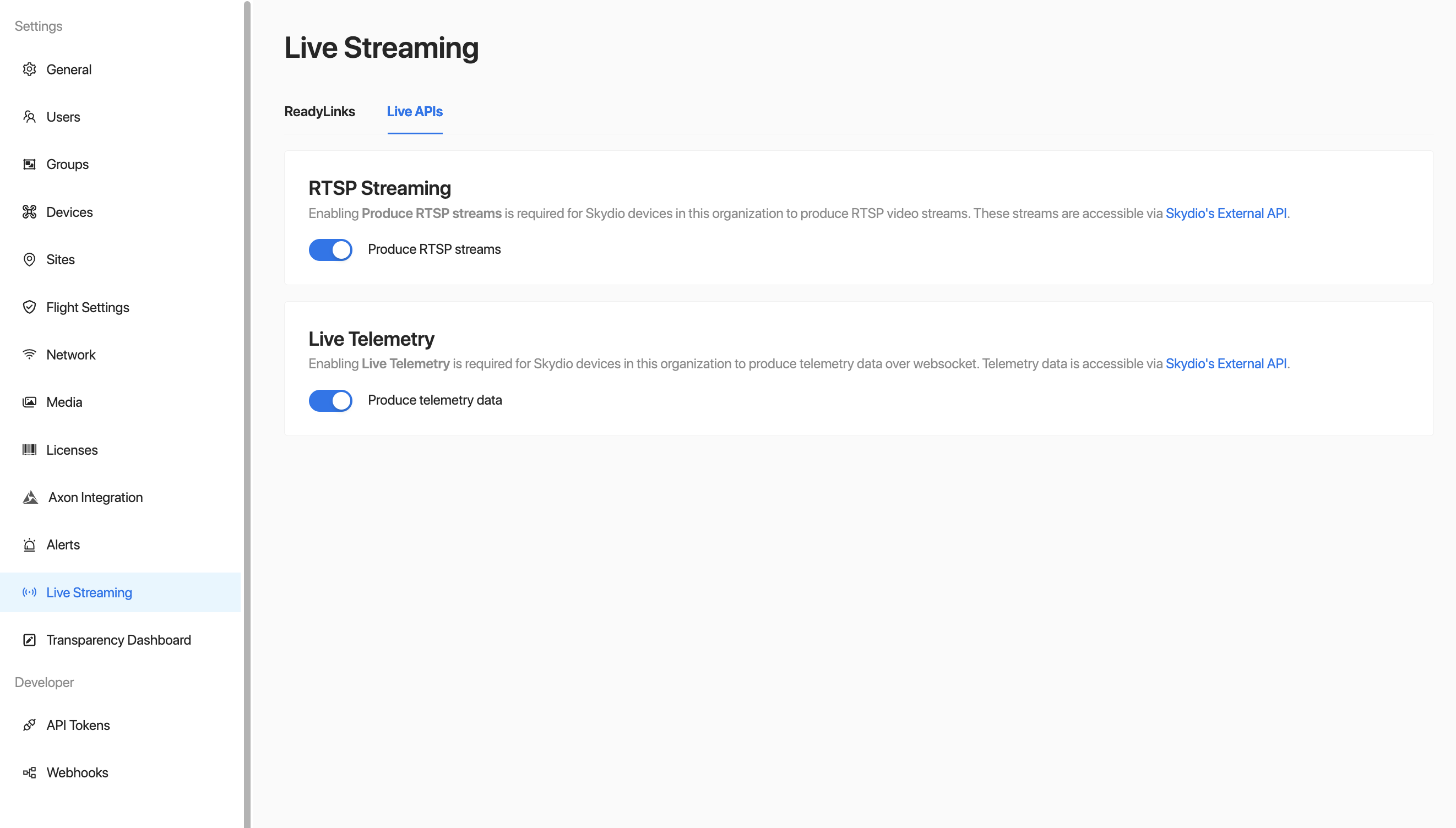 Enabling RTSP Streaming