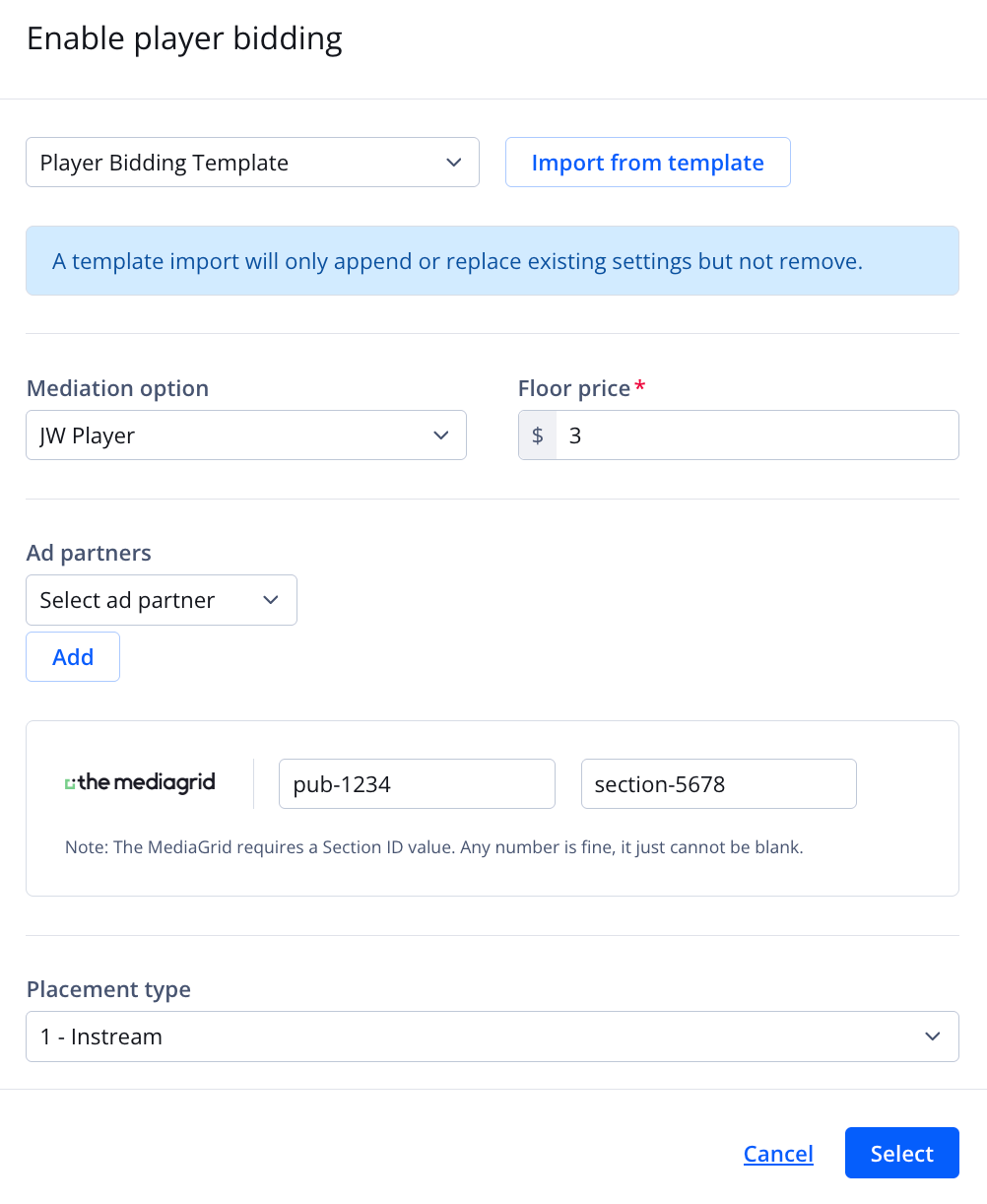 Enable player bidding panel