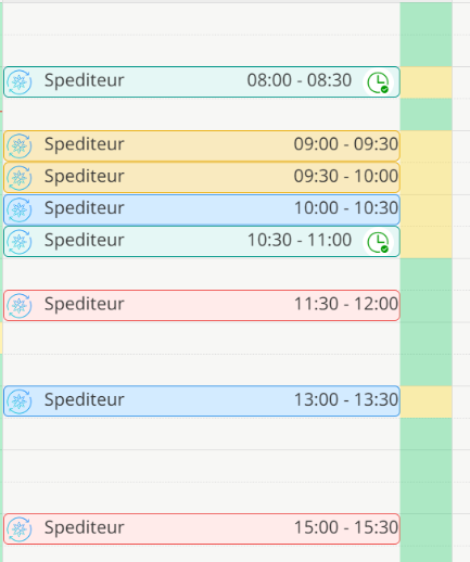 Anzeige verschiedener Kategorien in der App "Auswertung Kapazitäten"