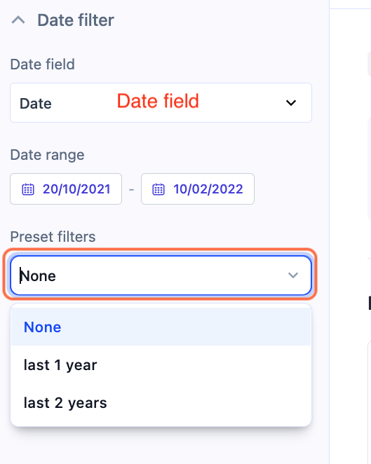 Relevance AI - Explorer - Configure a date filter