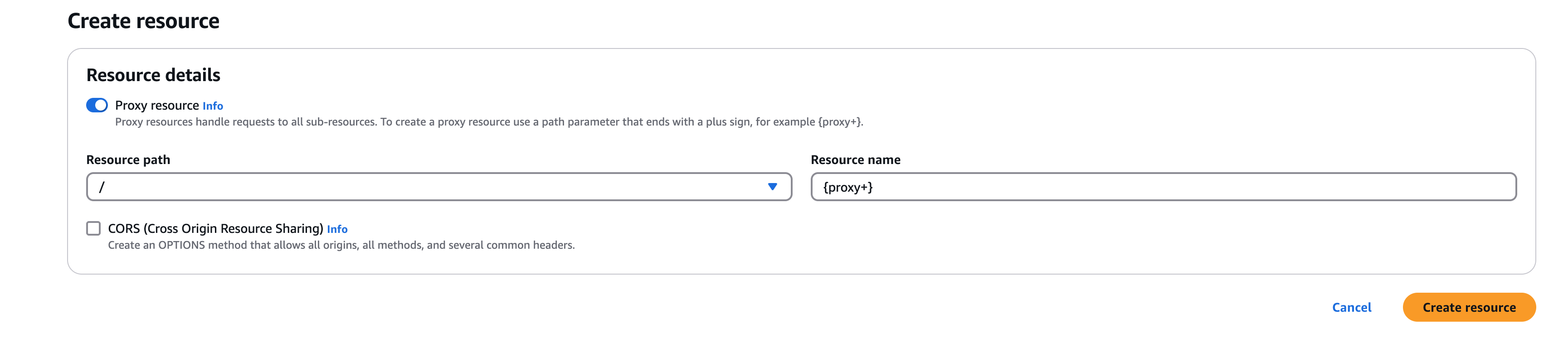 Create Resource