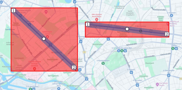avoid areas corridor orientation bbox