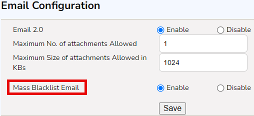 Mass Blacklist Email