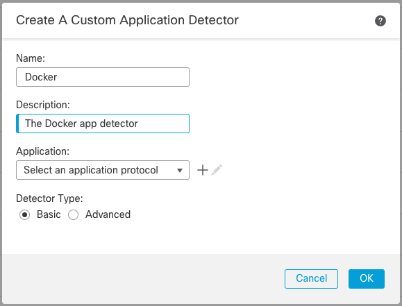 Application Detector Dialog